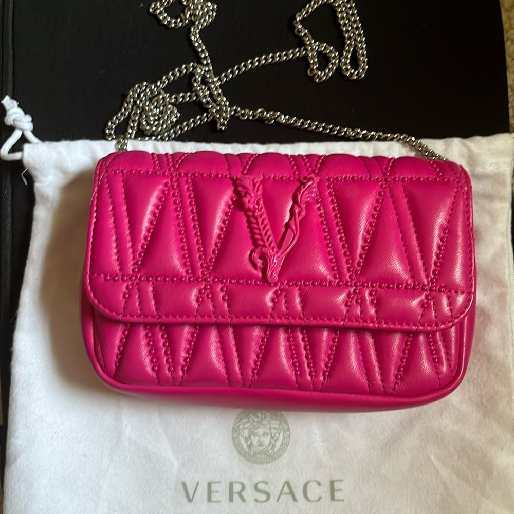 Versace Small Crossbody Leather Handbag
